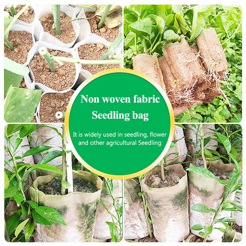 Biodegradable Nonwoven Seedling Plants Nursery Bags Fabric Planting Pots Garden Eco-Friendly Ventilate Growing Planting Bags