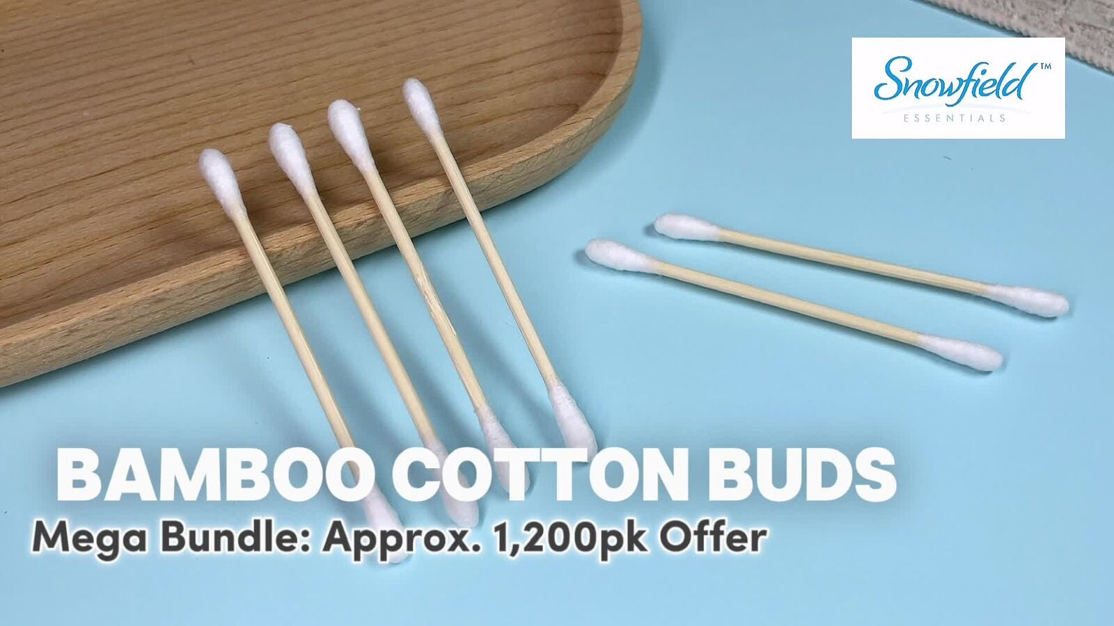 600 Bamboo Cotton Buds Wooden ECO Friendly Makeup Ear Swabs Biodegradable Vegan